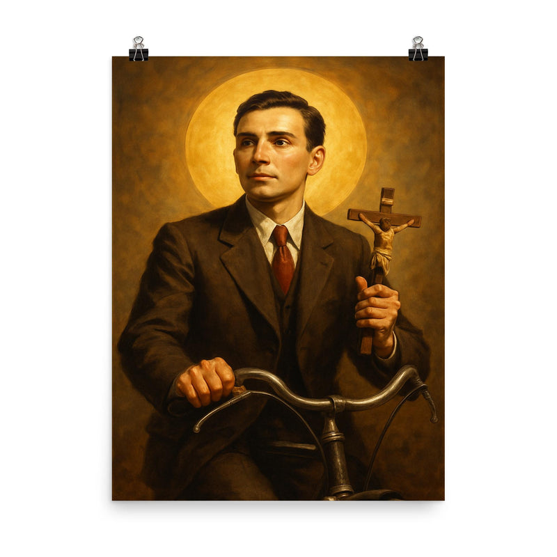 Alberto Marvelli poster on a plain backdrop in size 8