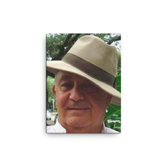 Alberto Paz canvas print on a plain backdrop in size 12"x16".