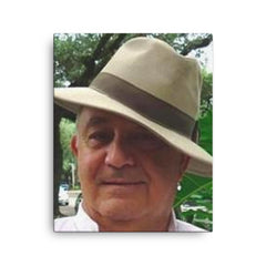 Alberto Paz canvas print on a plain backdrop in size 16"x20".