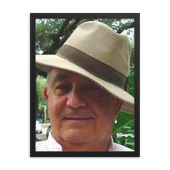 Alberto Paz framed print on a plain backdrop in size 18"x24".