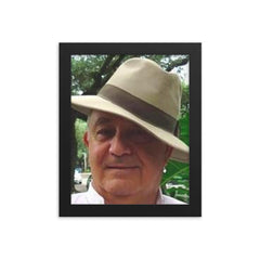 Alberto Paz framed print on a plain backdrop in size 8"x10".