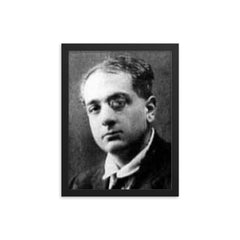 Alberto Savinio framed print on a plain backdrop in size 12"x16".