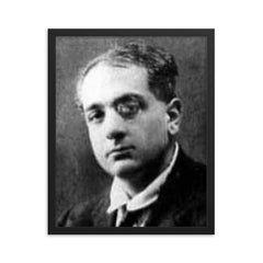 Alberto Savinio framed print on a plain backdrop in size 16"x20".