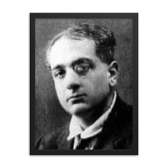 Alberto Savinio framed print on a plain backdrop in size 18"x24".