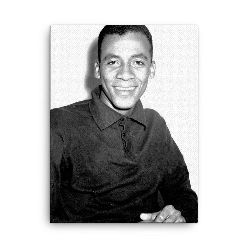 Alberto Spencer canvas print on a plain backdrop in size 18