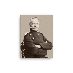 Albrecht von Roon canvas print on a plain backdrop in size 12"x16".