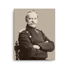 Albrecht von Roon canvas print on a plain backdrop in size 16"x20".
