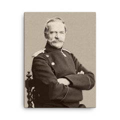Albrecht von Roon canvas print on a plain backdrop in size 18"x24".