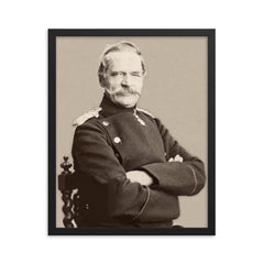 Albrecht von Roon framed print on a plain backdrop in size 16"x20".