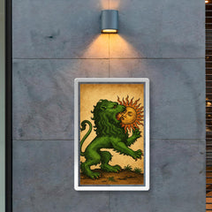 Alchemical green lion devouring the sun poster 2