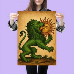 Alchemical green lion devouring the sun poster 3