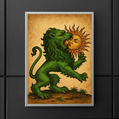 Alchemical green lion devouring the sun poster 5