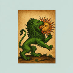Alchemical green lion devouring the sun poster 8