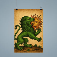 Alchemical green lion devouring the sun poster 9