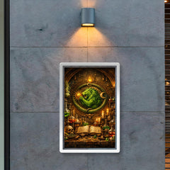 Alchemy laboratory with green lion emblem poster 2