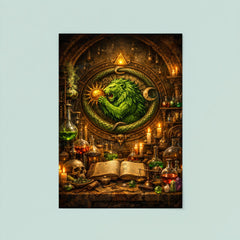 Alchemy laboratory with green lion emblem poster 8