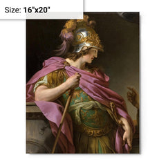Alcibiades metal print on a plain backdrop in size 16"x20".