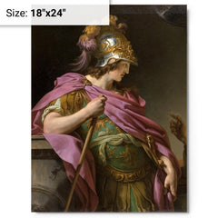Alcibiades metal print on a plain backdrop in size 18"x24".
