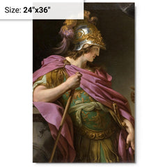 Alcibiades metal print on a plain backdrop in size 24"x36".