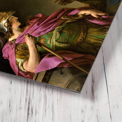 Alcibiades Receiving the Lessons of Socrates by Francois-Andre Vincent metal print mockup