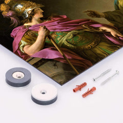 Alcibiades Receiving the Lessons of Socrates by Francois-Andre Vincent metal print mockup