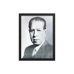 Alcides Arguedas framed print on a plain backdrop in size 12"x16".