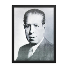 Alcides Arguedas framed print on a plain backdrop in size 18"x24".