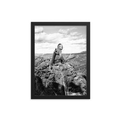 Aldo Leopold framed print on a plain backdrop in size 12"x16".