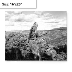 Aldo Leopold metal print on a plain backdrop in size 16"x20".