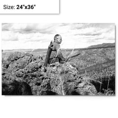 Aldo Leopold metal print on a plain backdrop in size 24"x36".