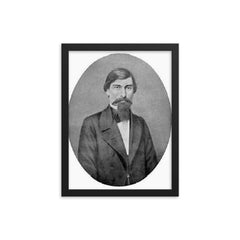 Alecu Russo framed print on a plain backdrop in size 12"x16".