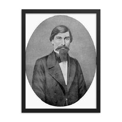 Alecu Russo framed print on a plain backdrop in size 18"x24".