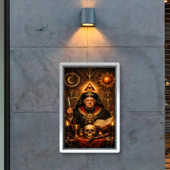 Aleister Crowley ceremonial portrait with occult symbols poster 2