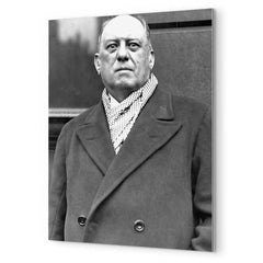 Aleister Crowley metal print mockup