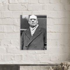 Aleister Crowley metal print mockup
