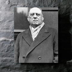 Aleister Crowley metal print mockup