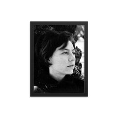 Alejandra Pizarnik framed print on a plain backdrop in size 12"x16".