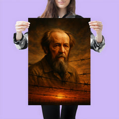 Aleksandr Solzhenitsyn barbed wire horizon poster 3