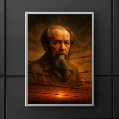 Aleksandr Solzhenitsyn barbed wire horizon poster 5