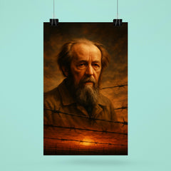 Aleksandr Solzhenitsyn barbed wire horizon poster 6