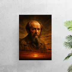 Aleksandr Solzhenitsyn barbed wire horizon poster 7