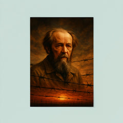 Aleksandr Solzhenitsyn barbed wire horizon poster 8