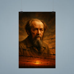 Aleksandr Solzhenitsyn barbed wire horizon poster 9