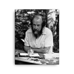 Aleksandr Solzhenitsyn canvas print on a plain backdrop in size 16"x20".