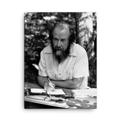 Aleksandr Solzhenitsyn canvas print on a plain backdrop in size 18"x24".