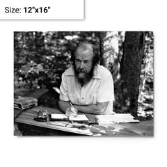 Aleksandr Solzhenitsyn metal print on a plain backdrop in size 12"x16".