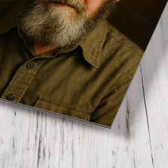 Aleksandr Solzhenitsyn portrait metal print mockup