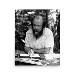 Aleksandr Solzhenitsyn poster on a plain backdrop in size 16"x20".