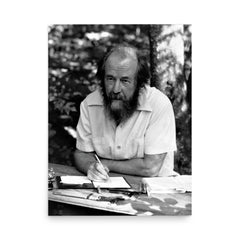 Aleksandr Solzhenitsyn poster on a plain backdrop in size 18"x24".