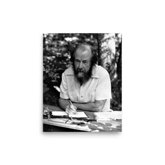 Aleksandr Solzhenitsyn poster on a plain backdrop in size 8"x10".